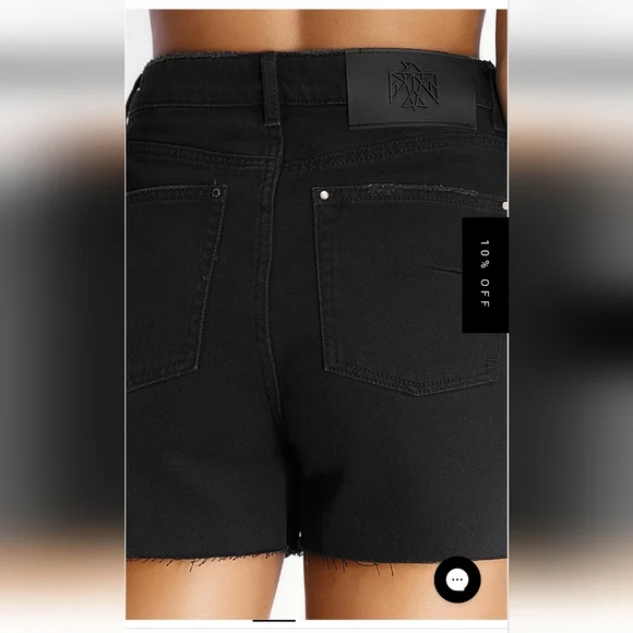 ALL THINGS GOLDEN BLACK JEAN SHORTS SIZE SMALL